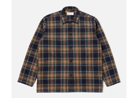 UNIVERSAL WORKS UW Easy Jacket  Woven Lake Check | Navy / Green