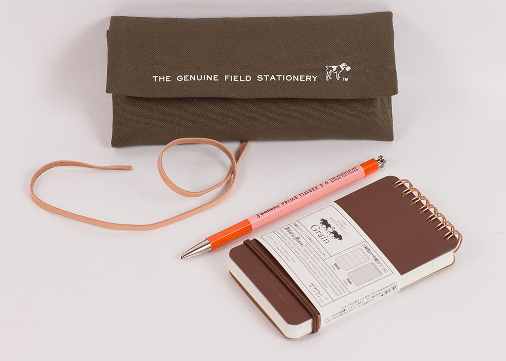 HighTide Field Roll Pen Case - Stationary Holder Khaki – zen minded